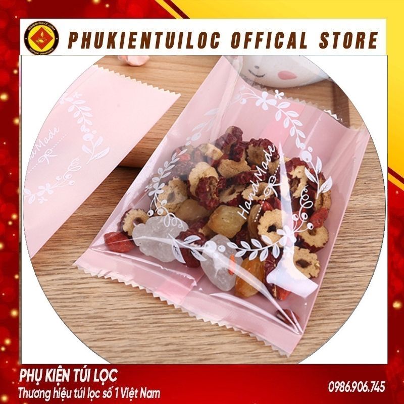 Set 100 Túi đựng bánh cookie/ bánh quy/ trà hoanhiều kích thước- Phukientuiloc.com
