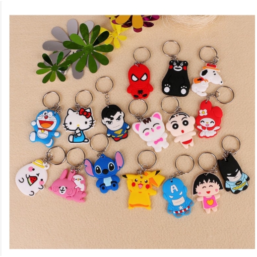 Móc khoá một mặt nhiều kiểu dáng hoạt hình dễ thương