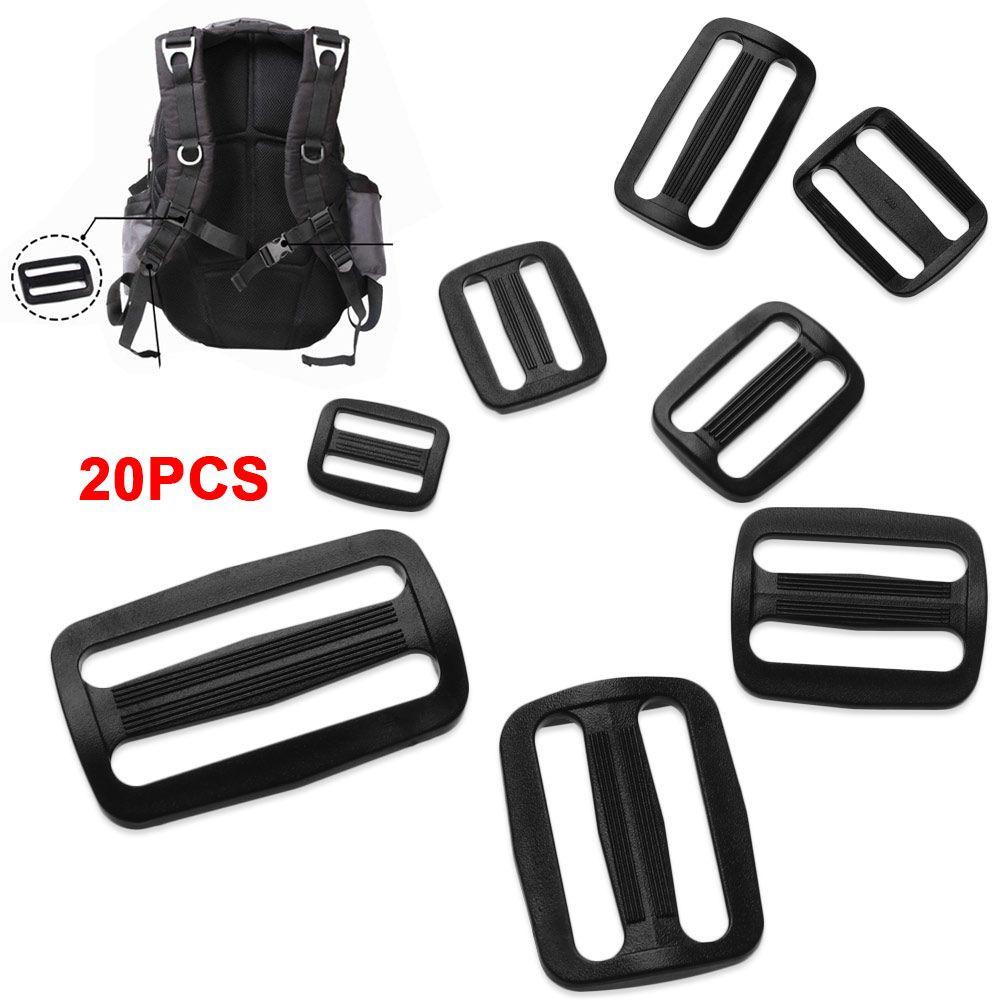 Set 20 Khóa Trượt Bằng Nhựa Màu Đen Có Thể Điều Chỉnh Cho Hoạt Động Ngoài Trời