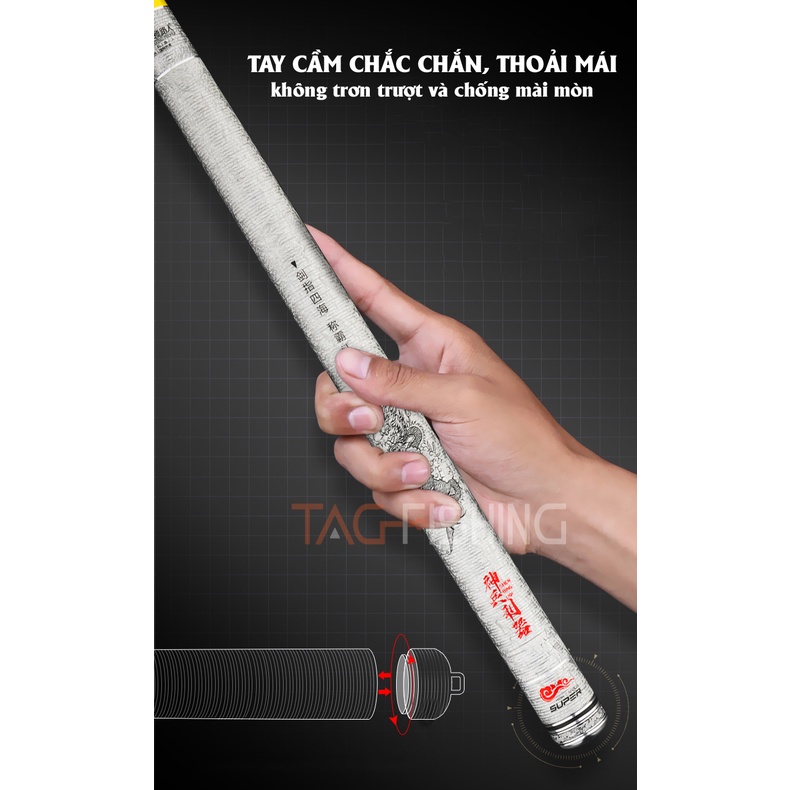 [Chính Hãng Guide] Cần Câu Tay Lục Mạch Thần Kiếm Bạc 5H 28-19i, Cần Câu Đài Chính Hãng Cao Cấp Có Bảo Hành