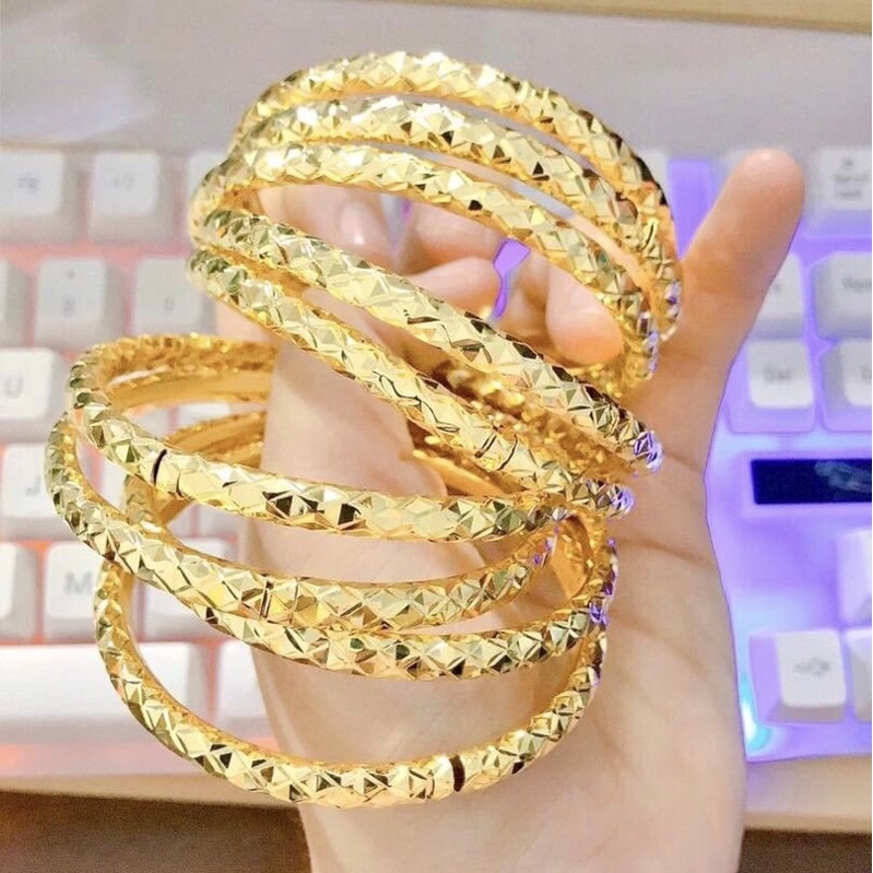 Vòng tay nữ khoá lưỡi gà khắc ký hiệu 10k siêu bền màu 1 chiếc