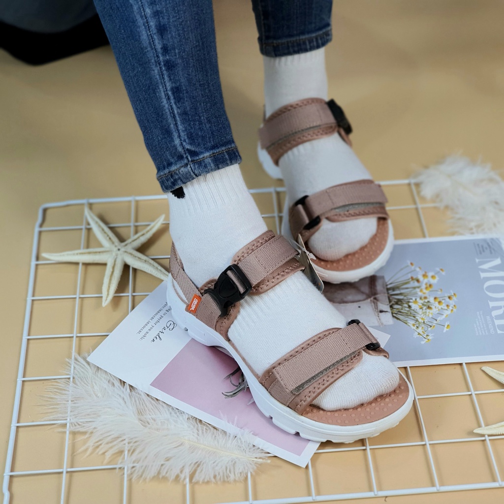 Sandal Vento nữ chính hãng SD-07007 quai bấm tiện lợi, Dép quai hậu đế bệt đi học, đi làm