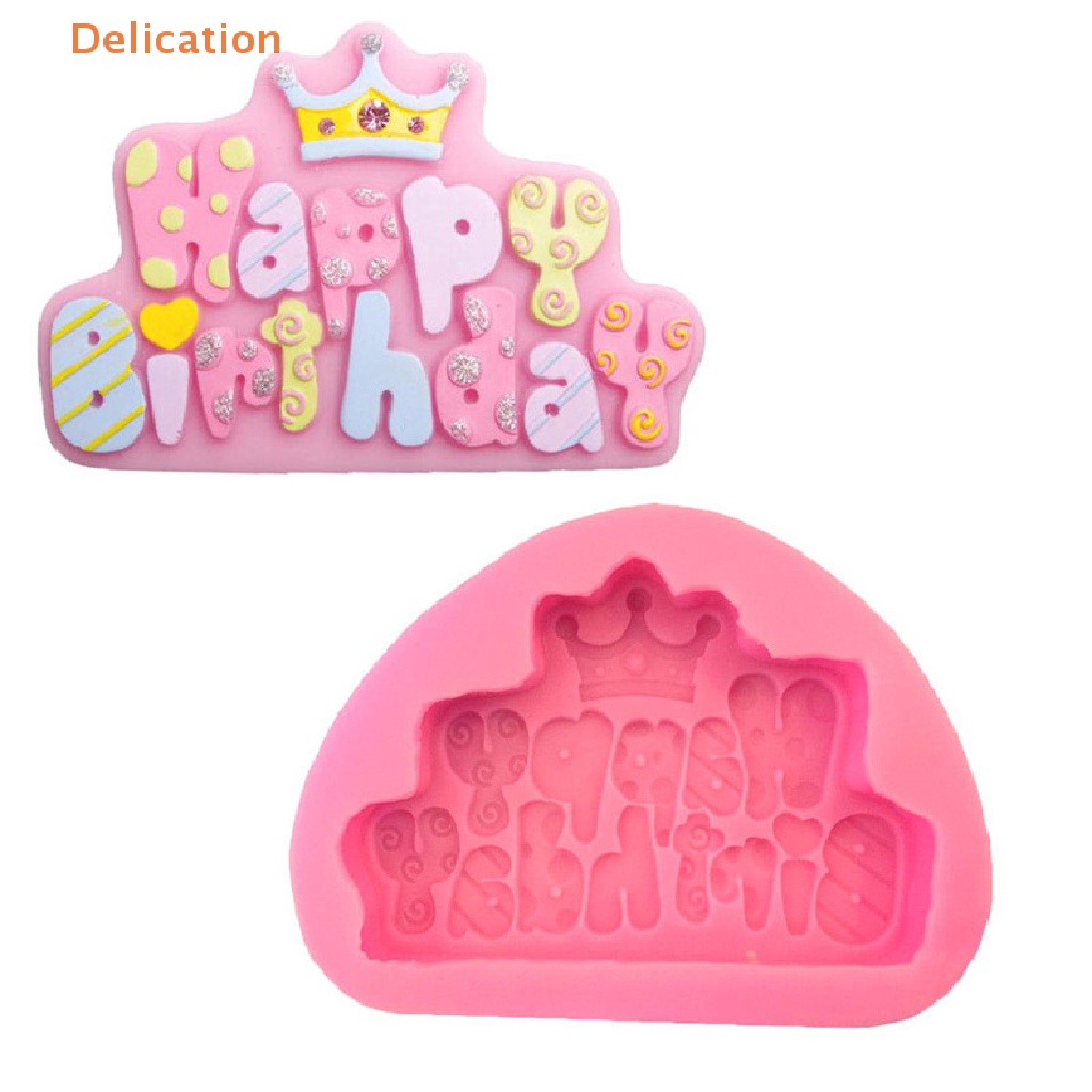 Khuôn silicone Tạo Hình Chữ happy birthday Trang Trí Bánh