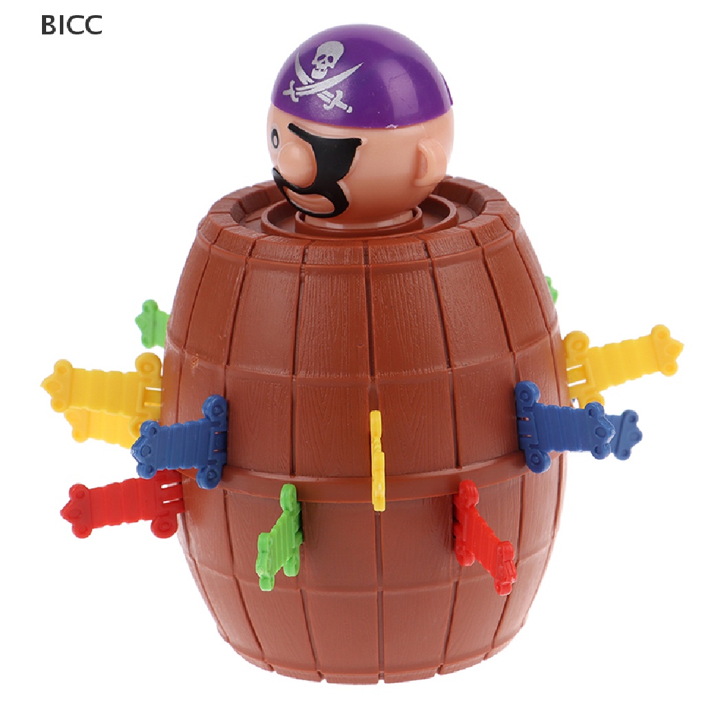 BI Lucky Stab Pirate Funny Tricky Barrel Moneybox Swords Toys Game Boy Girl CC