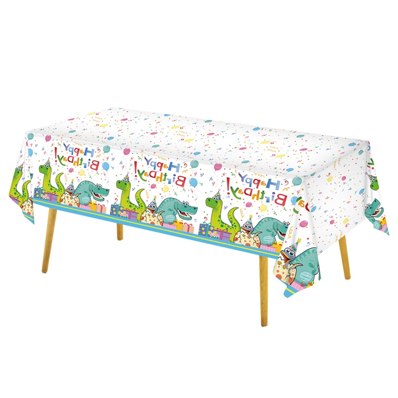 Khăn Trải Bàn In Hình Khủng Long Dùng 1 Lần Trang Trí Tiệc Sinh Nhật
