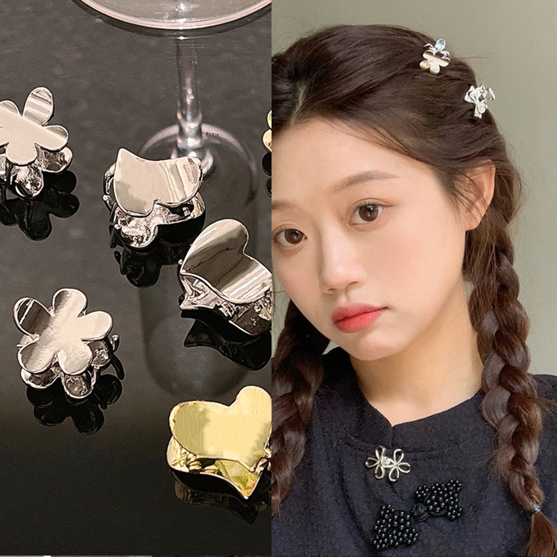 Set 2 Kẹp Tóc Kim Loại Mini Hình Học