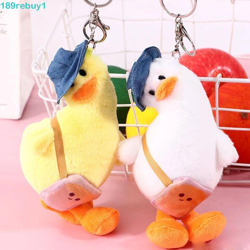 Móc Khóa Hình Vịt Nhồi Bông Đeo Hành Lý REBUY1 Dễ Thương