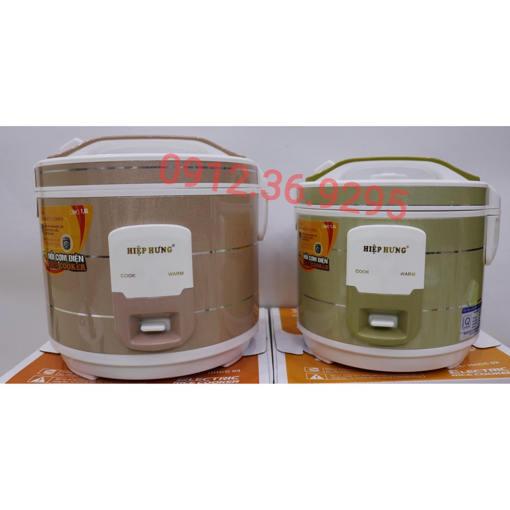 Nồi Cơm Hiệp Hưng Cao Cấp HHCC 02-03 [Hàng Chính Hãng] Dung tích 1,2L-1,8L