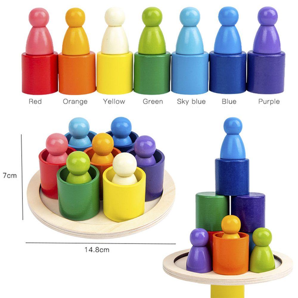 Đồ Chơi Khối Bán Nguyệt Nhiều Màu Sắc Giáo Dục Nhận Thức Sớm Cho Trẻ Em