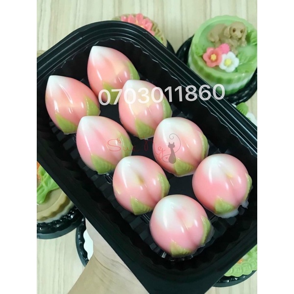Khuôn trái đào  đổ thạch rau câu 3D, 4D
