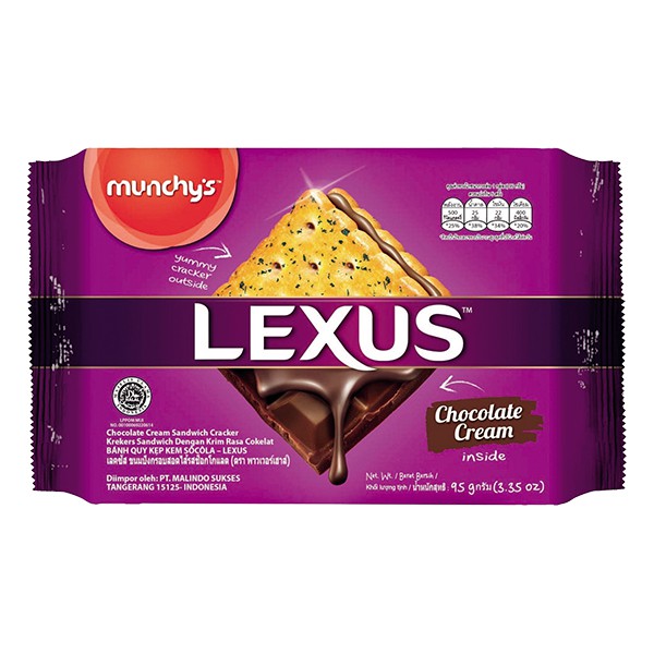 Bánh Quy Kẹp Phô Mai Và Socola Lexus Munchy Biscuit 95G