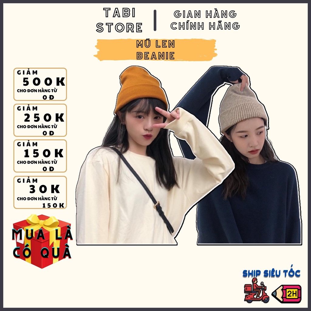 Mũ len Beanie unisex cho cả nam và nữ tabistore - trơn