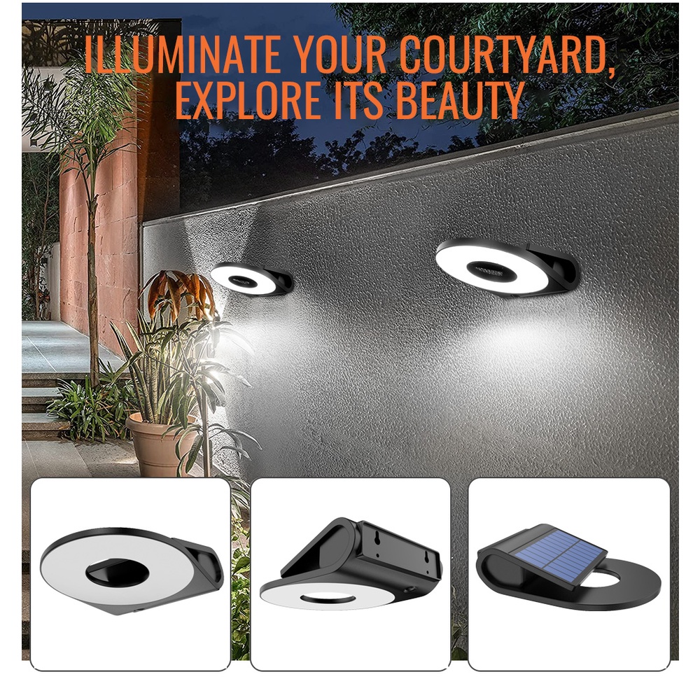 Đèn LED 40 Bóng Gắn Tường Năng Lượng Mặt Trời Cảm Ứng Cơ Thể Người Chống Nước Hiện Đại Cho Sân Vườn