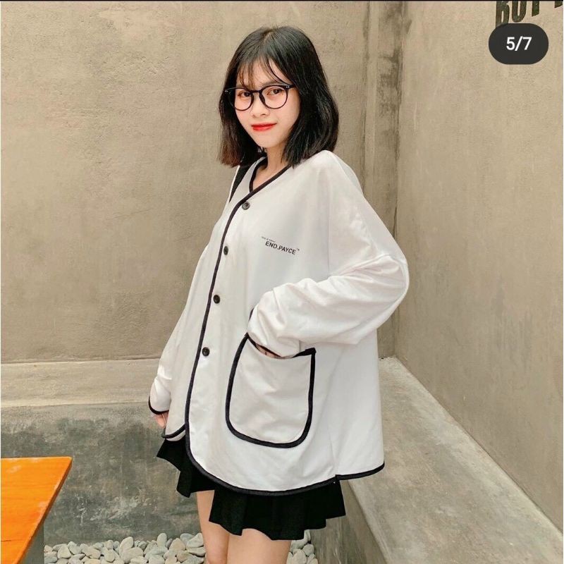 Áo khoác nỉ Cardigan in End Payce Unisex Form rộng size L, XL