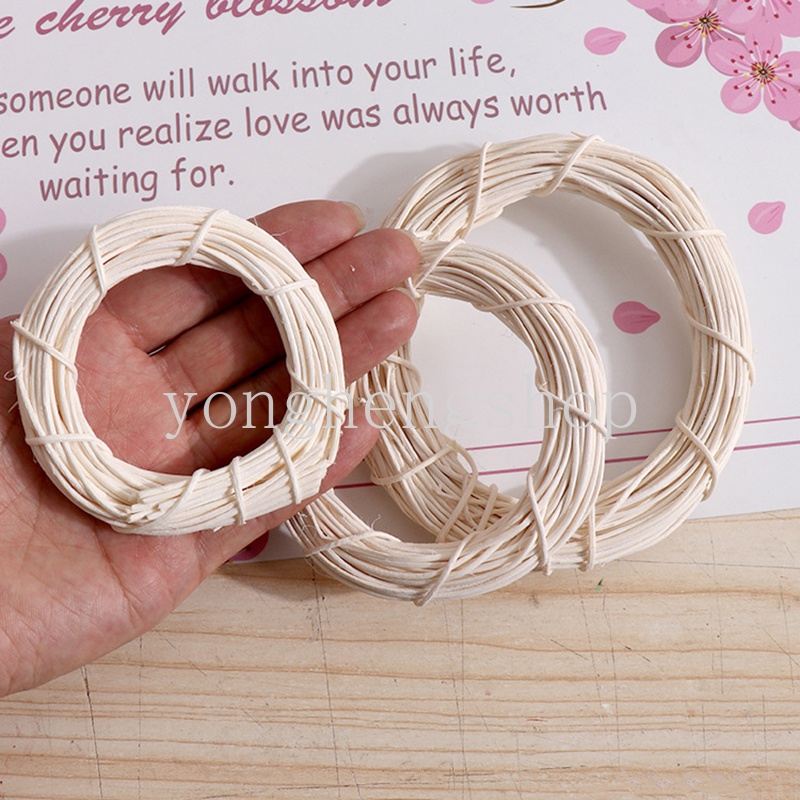 Vòng Hoa Mây Màu Be DIY Treo Tường Trang Trí Tiệc Cưới/Giáng Sinh