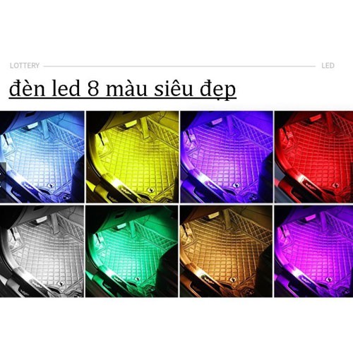 Đèn Led Gầm Ghế Ô Tô 4 Dải Mỗi Dải 12 LED