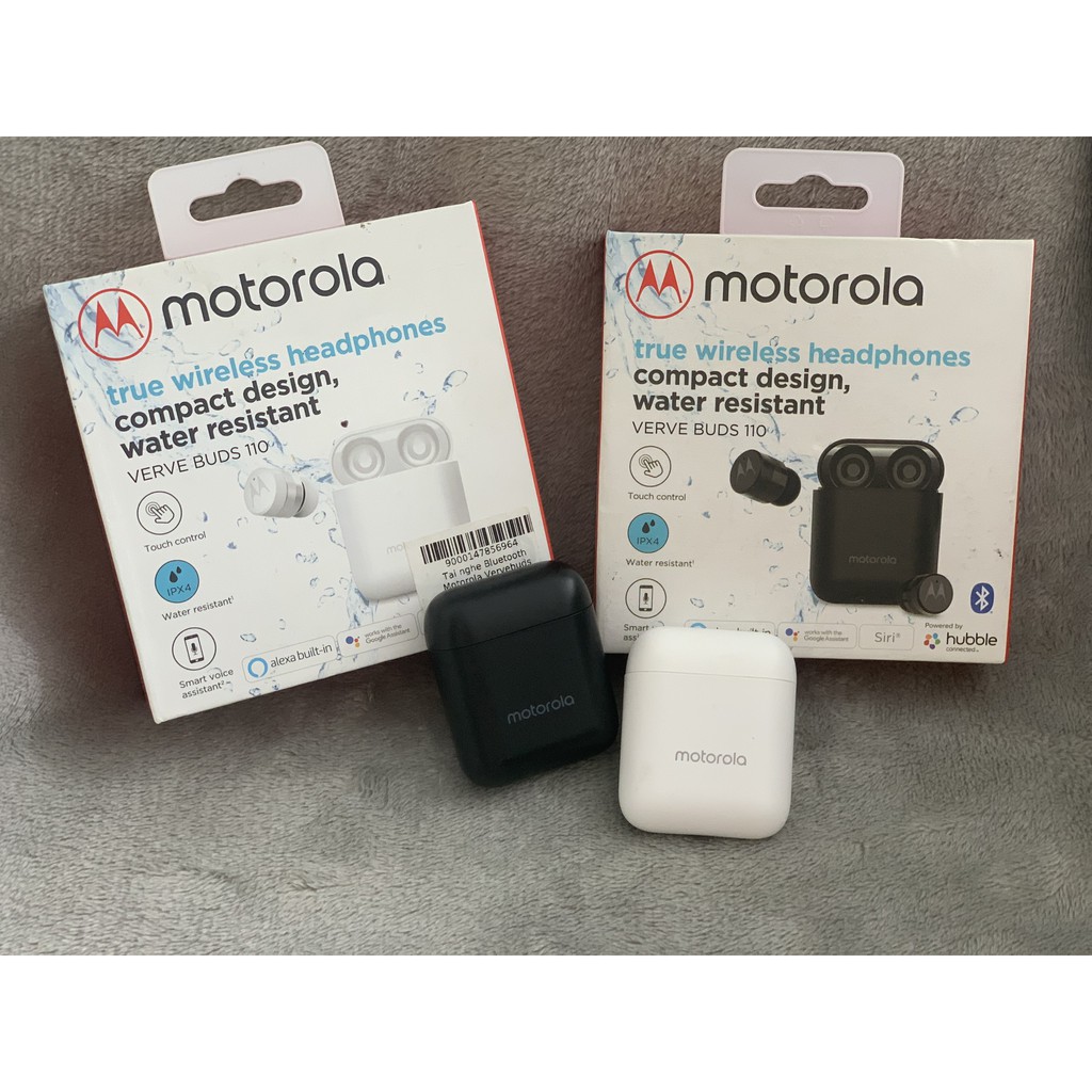 Tai nghe TWS Motorola VerveBuds 110 - Chống nước IPX4- Hỗ trợ micro đàm thoại thông minh.[HÀNG THANH LÍ]