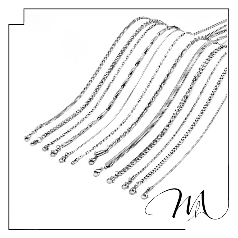 Dây chuyền nam nữ unisex dây trơn không mặt Titan nhiều mẫu - Măng's House DC183 trắng