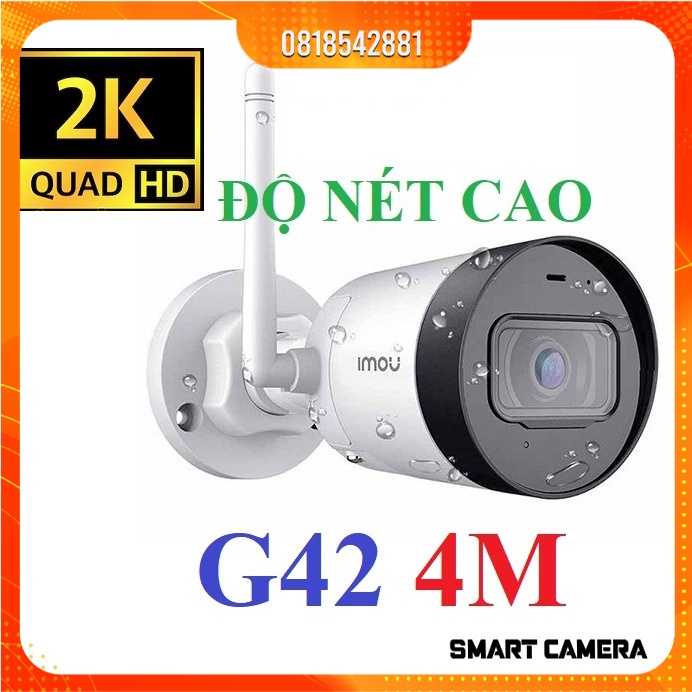 Camera  WiFi  4M Ngoài Trời IMOU G42 1080P FullHD, 2KF22P F42P G42P Chính Hãng Dahua 24TH