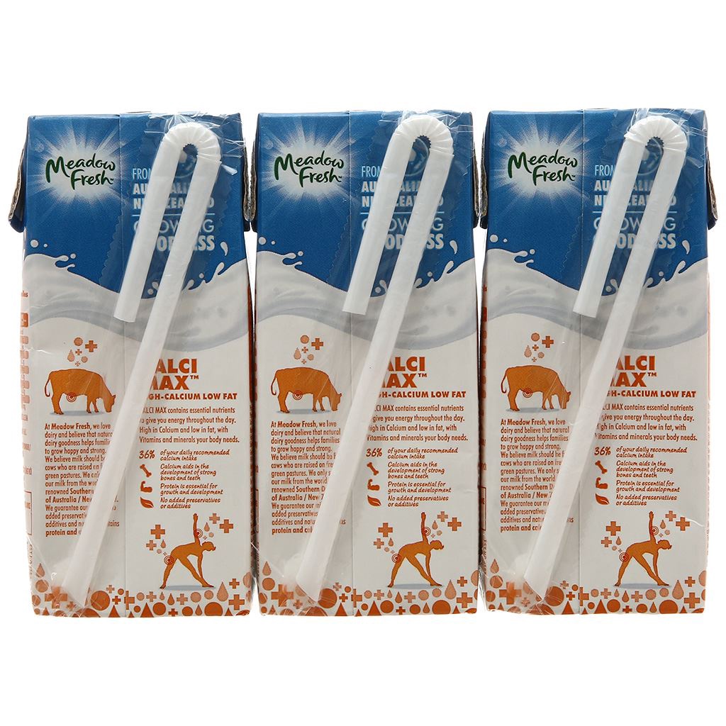 Sữa Tươi Tiệt Trùng MEADOW FRESH CANXI 200ml - Nhập khẩu Úc