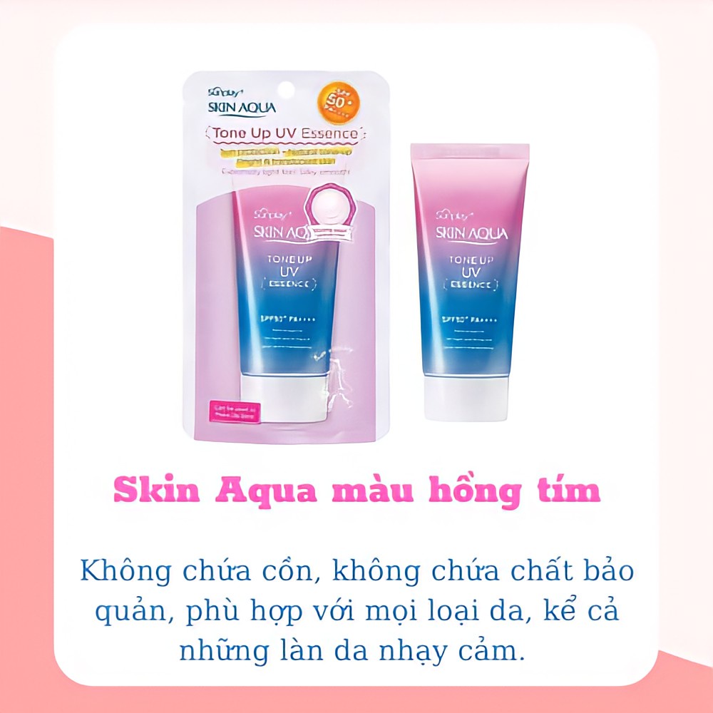 Kem Chống Nắng Kiềm Dầu Tone up Skin Aqua UV SPF 50+ PA++++ Nhật Bản