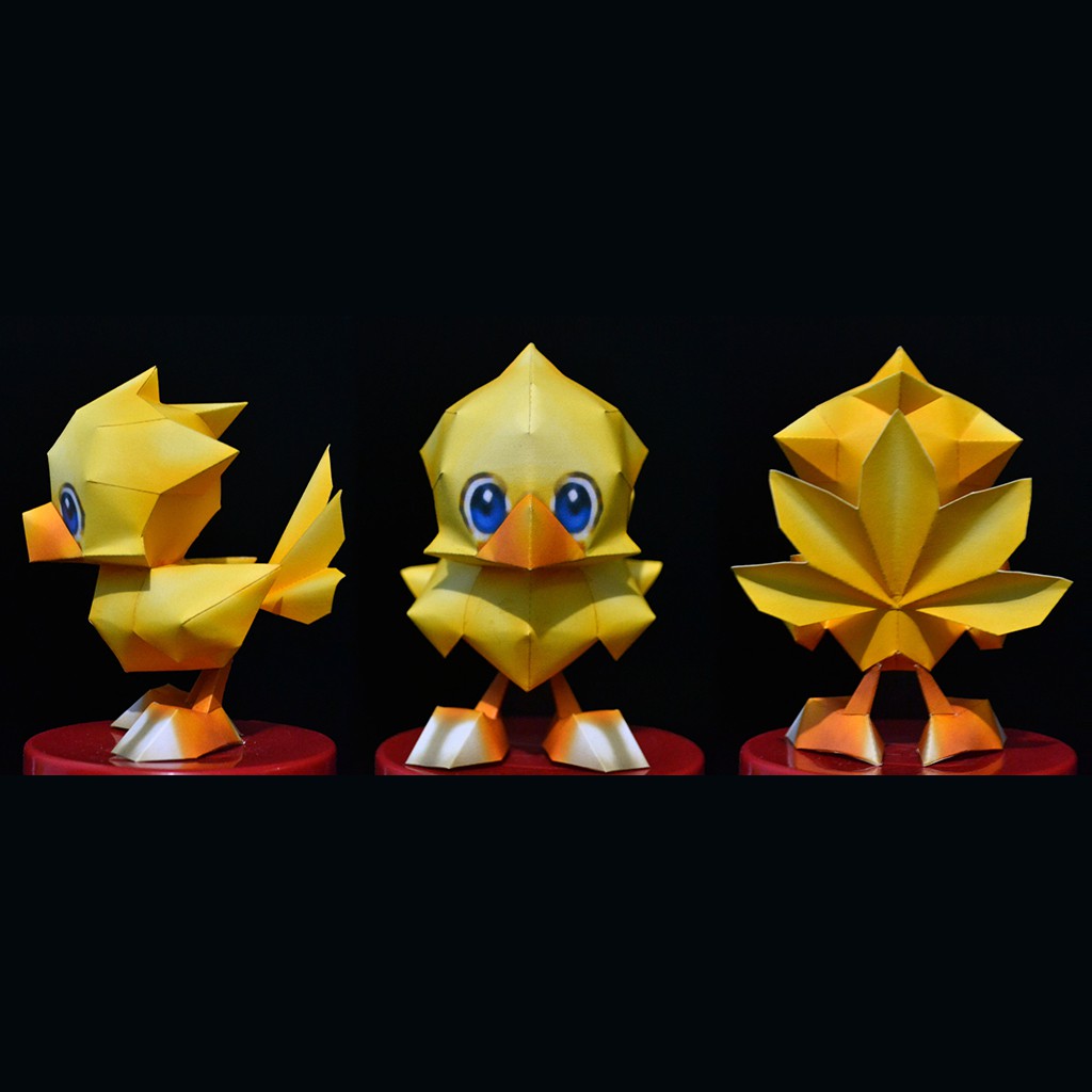 Mô hình giấy Anime Chibi Chocobo - Final Fantasy