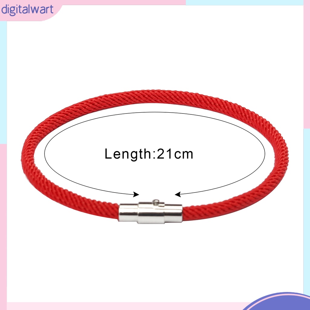 Vòng Tay Dây Nylon Màu Trơn Khóa Nam Châm May Mắn Cho Cặp Đôi