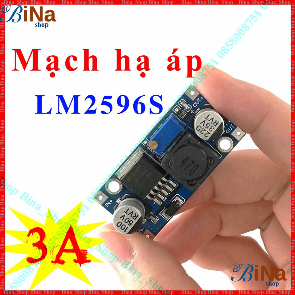 Mạch hạ áp 3A LM2596 từ 3.2v~40v xuống 1.2v~37v