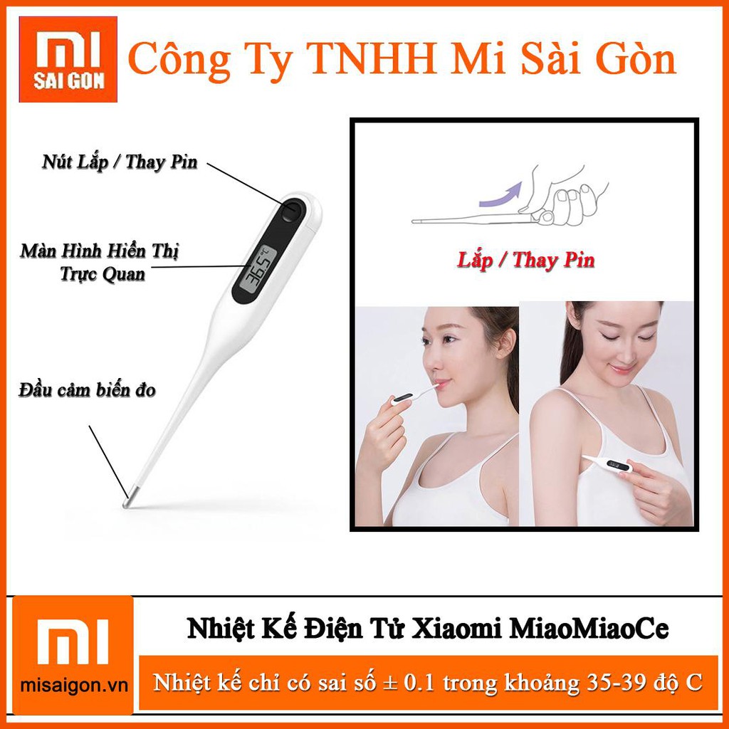 [Hỏa Tốc HCM] Nhiệt Kế Điện Tử Xiaomi- Nhiệt kế y tế LCD Xiaomi Medical Electronic Thermometer