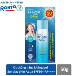 Xịt chống nắng kháng bụi Sunplay Skin Aqua Anti Pollution Spray SPF50+ PA++++ 50g