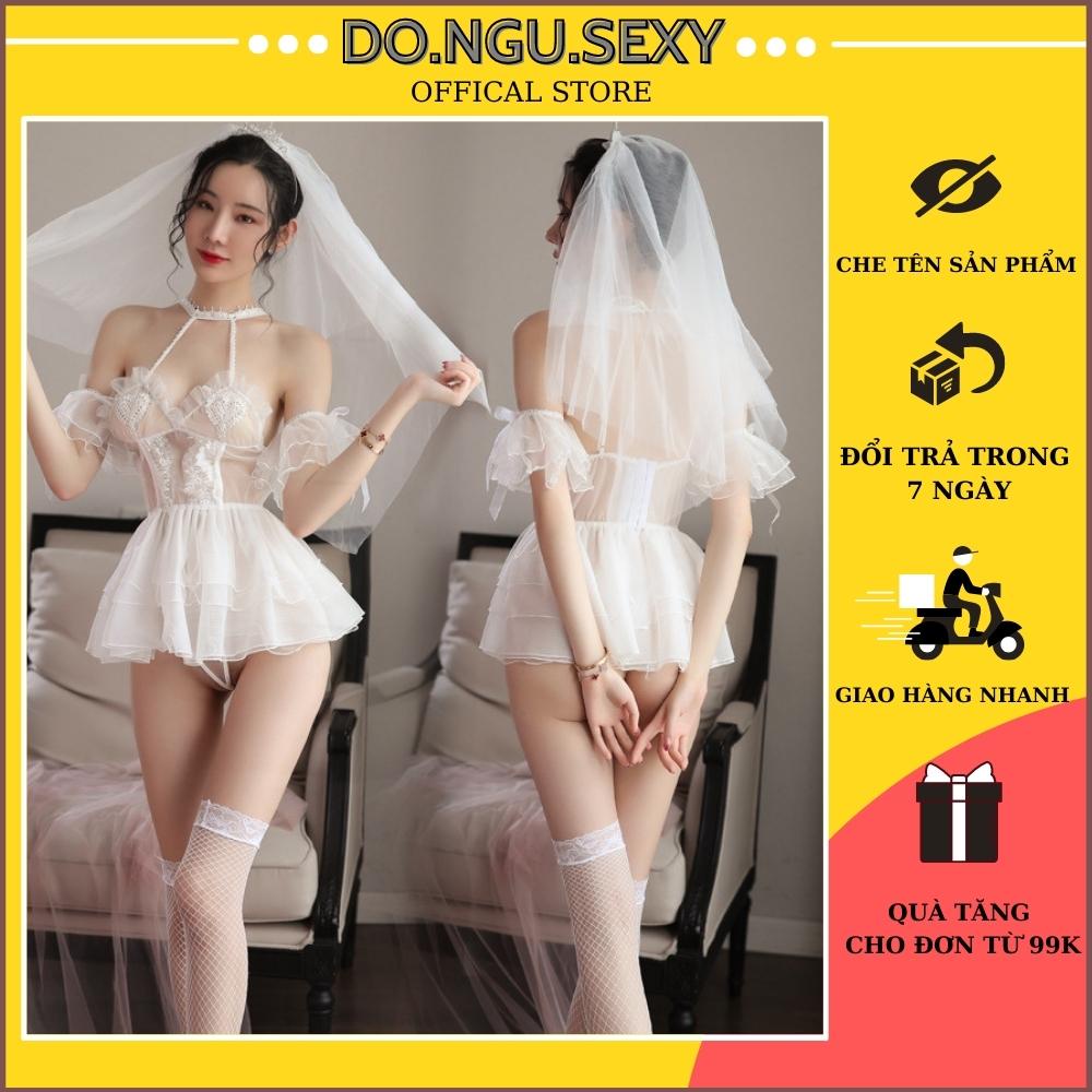 Đồ Ngủ Sexy Cosplay Cô Dâu Áo Trắng Cao Cấp Siêu Đẹp | BigBuy360 - bigbuy360.vn
