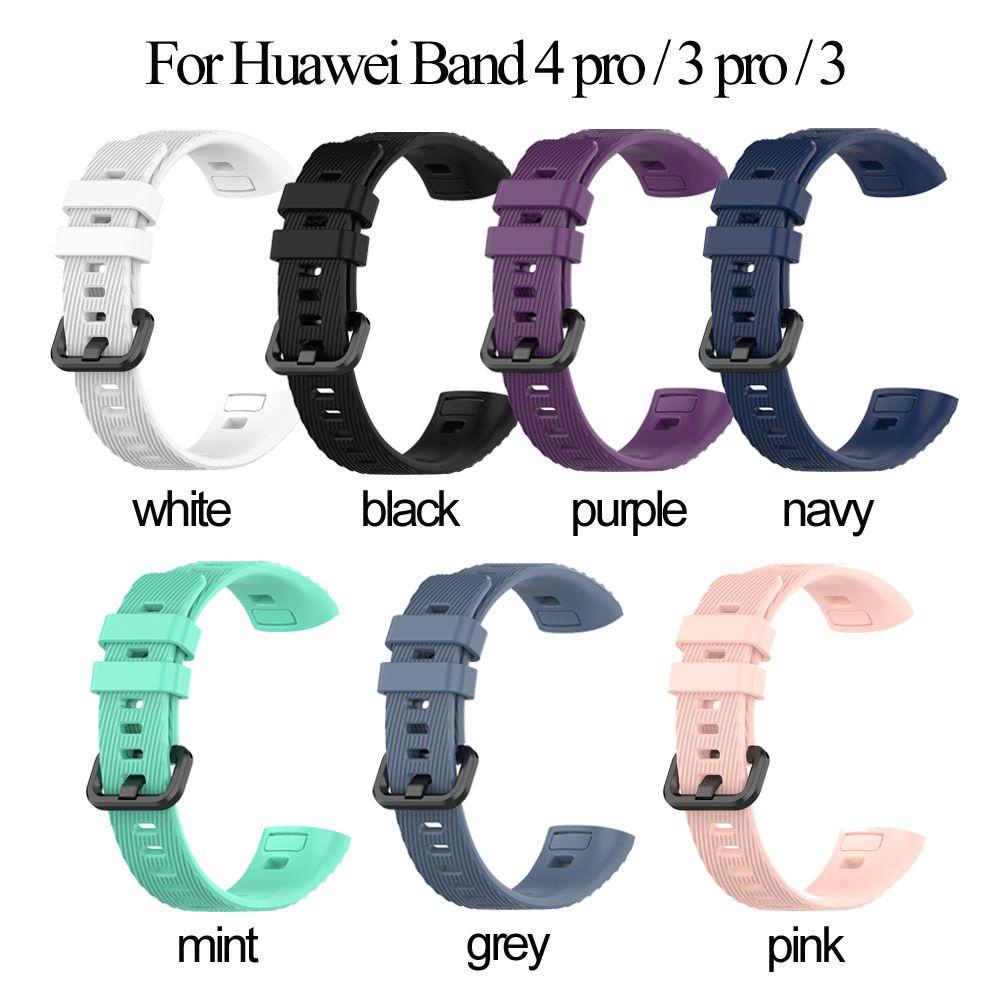 BTLIMER Dây Đeo Silicone Có Khóa Cho Đồng Hồ Thông Minh Huawei Band 4 3 pro