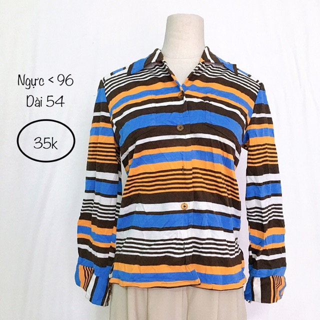 Áo len mỏng kẻ ngang