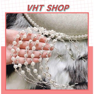 Bờm tóc tiểu thư đính ngọc cực xinh BN02