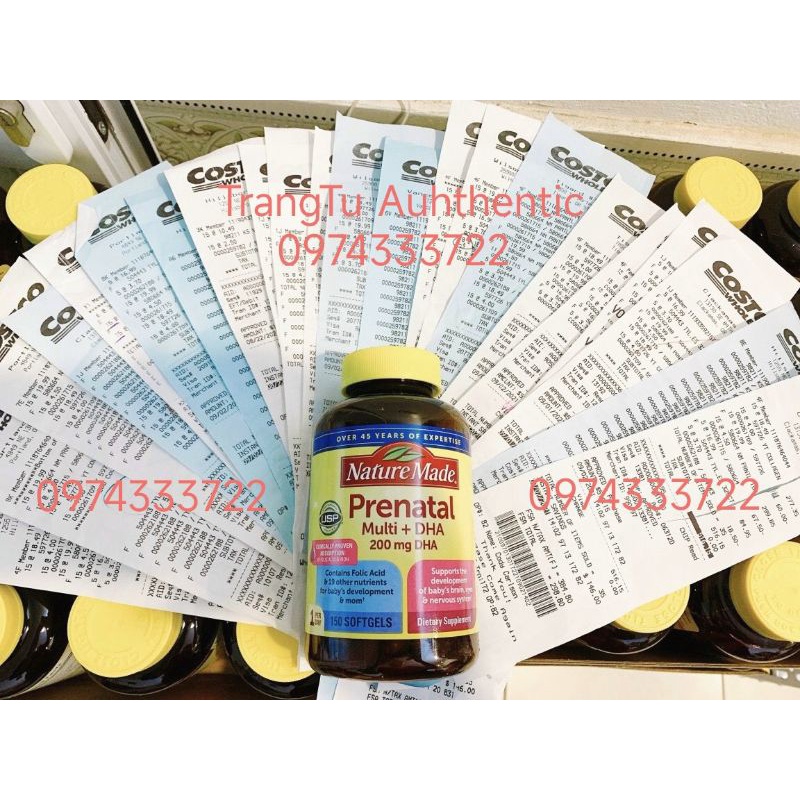Vitamin tổng hợp bầu Mỹ Prenatal + DHA 200ml
 150 viên