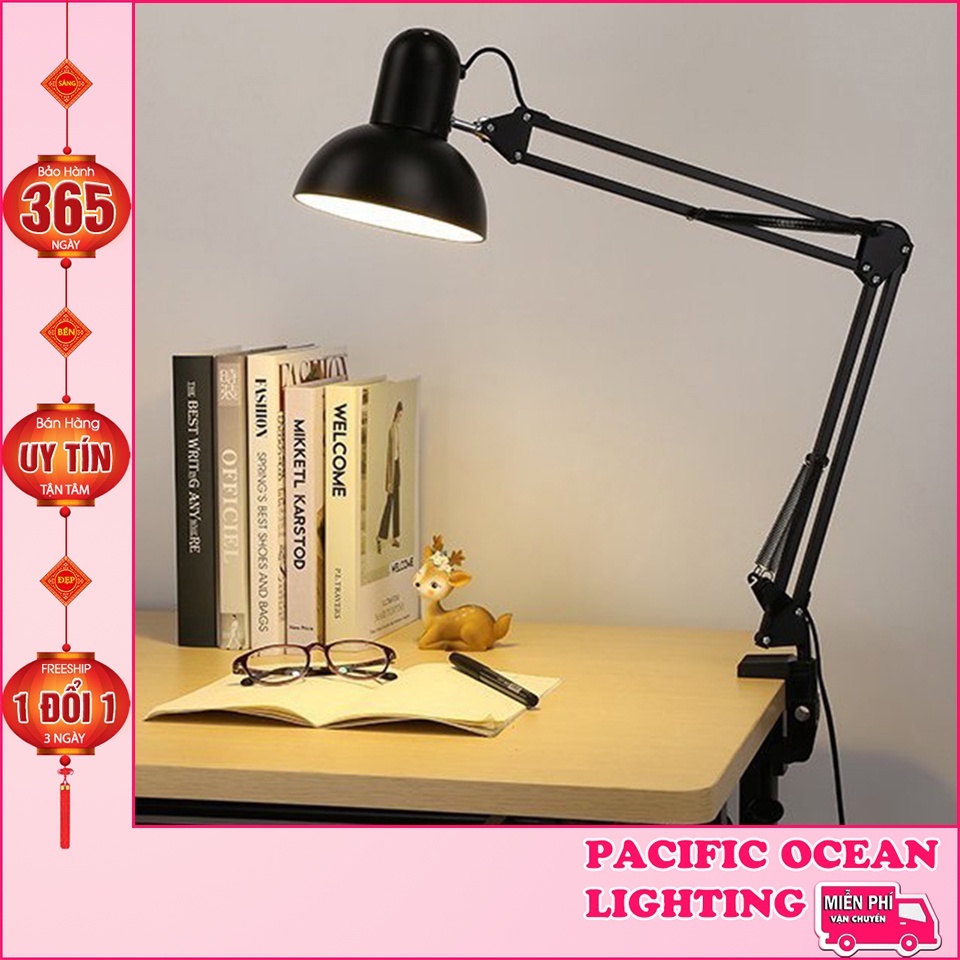 Đèn Kẹp Bàn Pixar POC MB800 Thân Hợp Kim Cao Cấp, Tặng Bóng Đèn LED Chống Cận Thị Chính Hãng