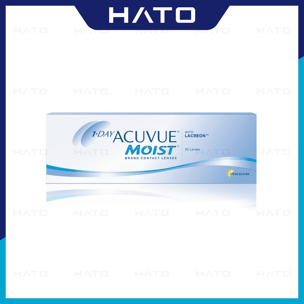 LENS TRONG SUỐT KÍNH ÁP TRÒNG KHÔNG MÀU 1 NGÀY JOHNSON & JOHNSON 1 DAY ACUVUE MOIST CHÍNH HÃNG DATE 
