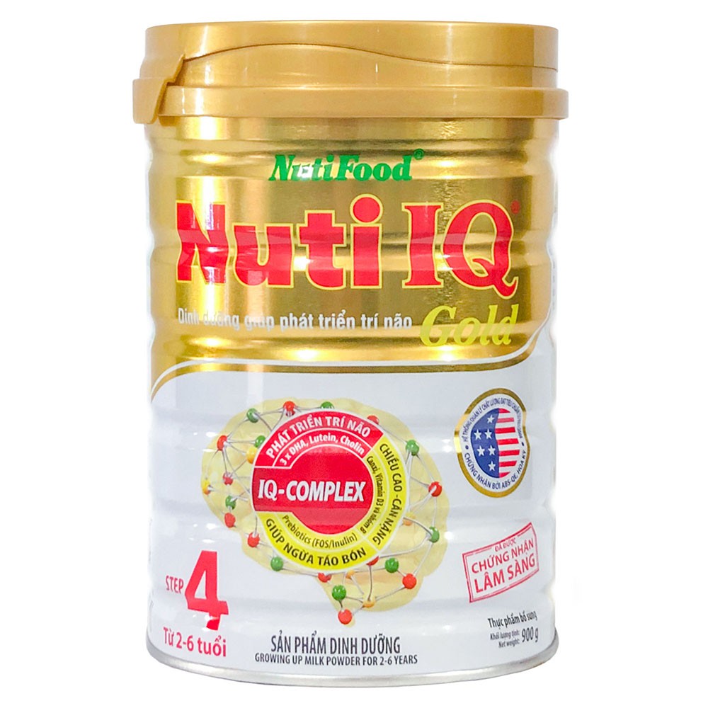 [CHÍNH HÃNG] Sữa Bột Nutifood Nuti IQ Gold Step 4 - Hộp 900g (Cho bé 2-6 tuổi)