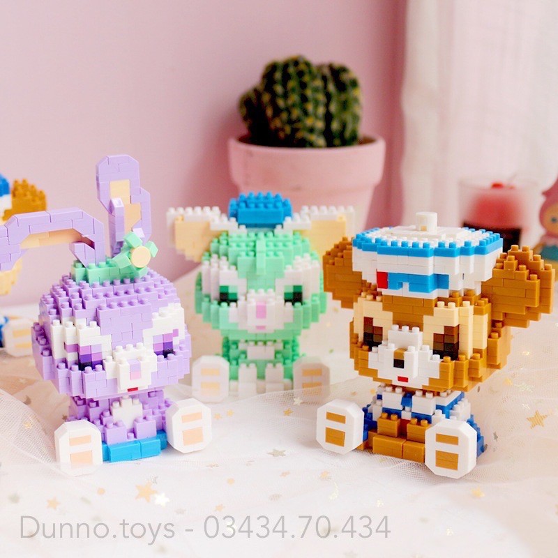 Bộ đồ chơi lắp ráp Nanoblock mô hình 3D Thỏ Stella Lou và Bốn người bạn đáng yêu