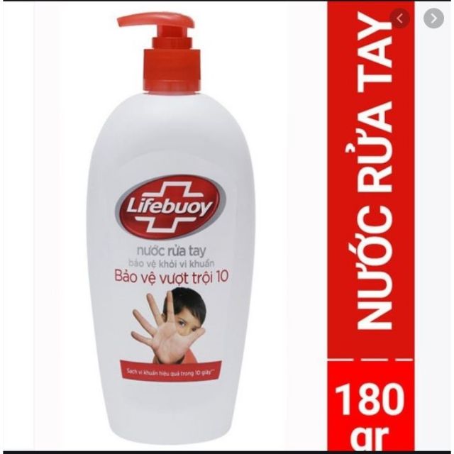 Nước Rửa Tay Lifebuoy Bảo Vệ Vượt Trội 180g