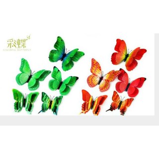 Bộ 12 bướm 3D 4 cánh