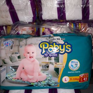 Giảm giá 2 bịch tã quần L82 miếng thạch thảo paby's size:L9-13kg