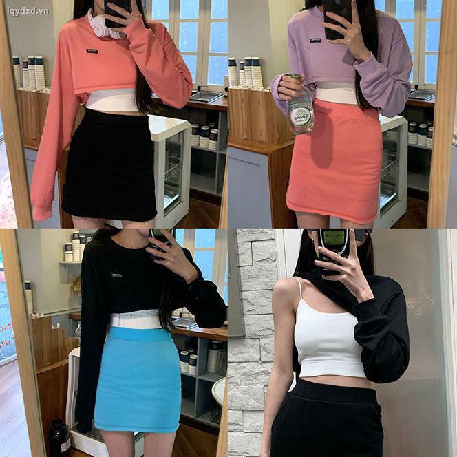 Bộ Áo Sweater + Chân Váy Ngắn Thể Thao Thời Trang Xuân Thu 2021 Cho Bé