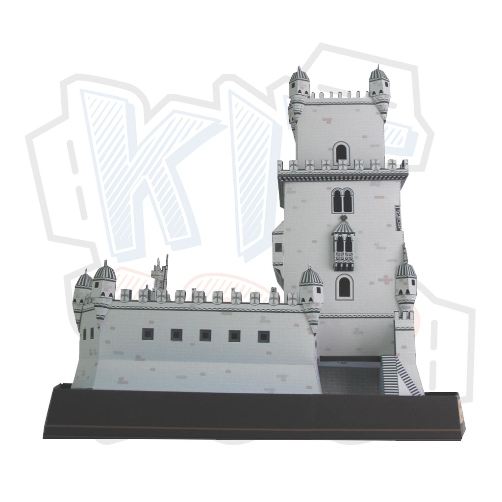 Mô hình giấy kiến trúc Tháp Bồ Đào Nha Belem Tower - Portugal