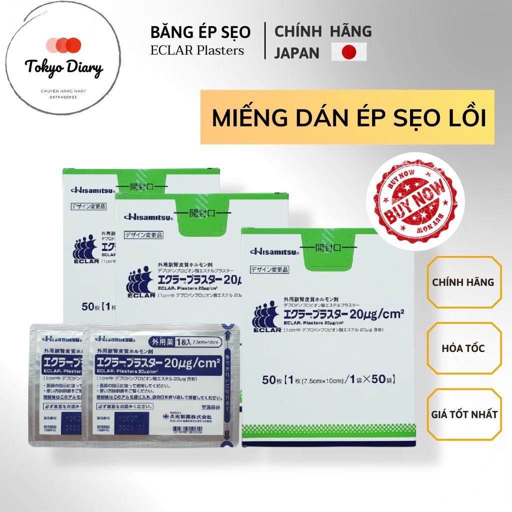 Miếng dán ép sẹo lồi Nhật (ECLAR PLASTER)