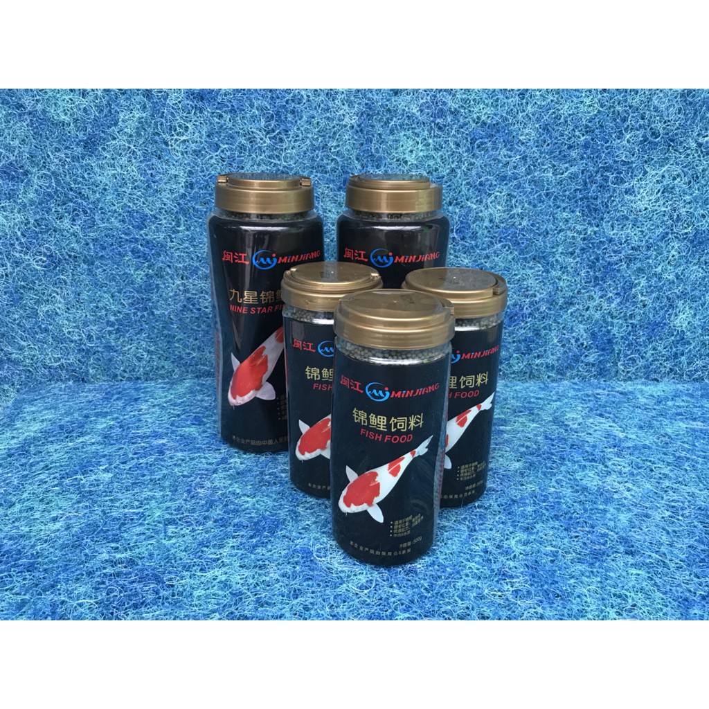 Cám cá koi ,thức ăn cá koi Minjiang lọ 300g-1500g