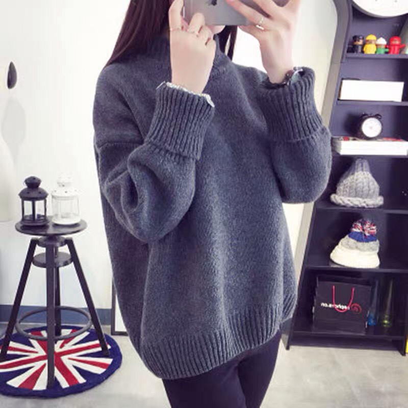 [BÁN SỈ] Áo Len Nữ Dáng Rộng Thoải Mái_Len Nặng Trịnh_Đi Học Đi Chơi Cực Xinh_Hàng Quảng Châu