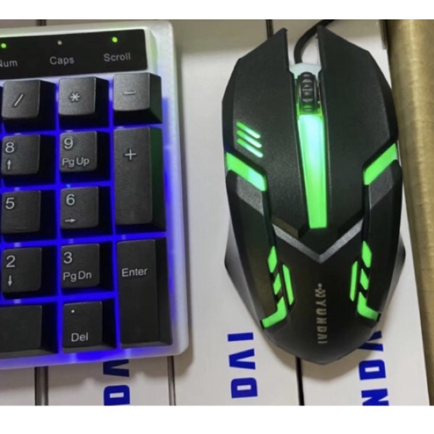 [TẶNG LÓT CHUỘT] Combo Phím Chuột Có Dây Giả Cơ HYUNDAI HY MK141 - Chuyên game - Có đèn LED 7 màu