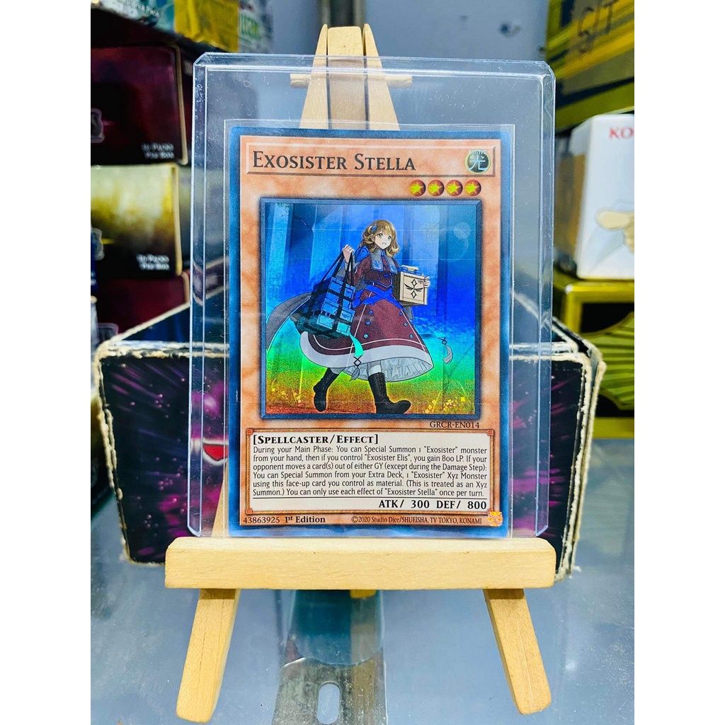 Lá bài thẻ bài Yugioh Exosister Stella - Super Rare - Tặng bọc bài nhựa bảo quản