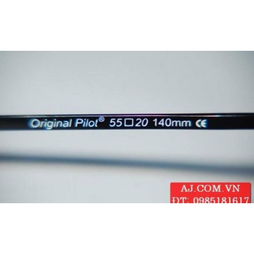 Mắt kính AO Original Pilot 55-20 140mm gọng màu đen MADE IN USA